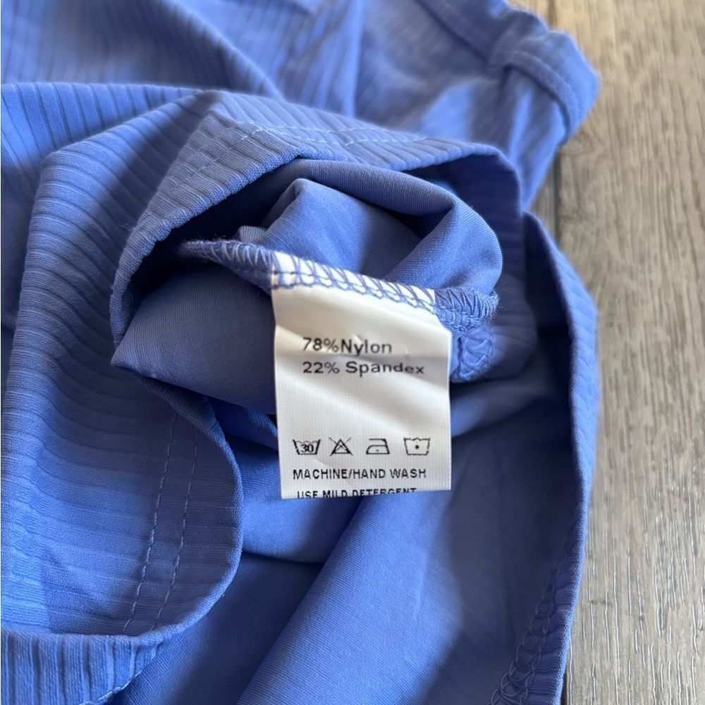 GGOV Blue Ribbed Tank Top - Picture 3 of 3